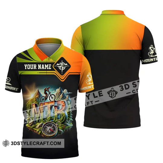 Man Shirt, Custom Name Mountain Bike Shirt, Mountain Bike Lover Hoodie Shirt Polo Long Sleeve Shirt style option 4