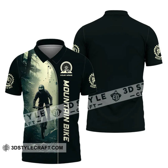 Man Shirt, Custom Name Mountain Bike Shirt, Mountain Bike Lover Hoodie Shirt Polo Long Sleeve Shirt style option 4