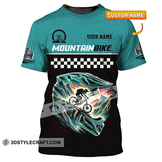 Man Shirt, Custom Name Mountain Bike Shirt, Mountain Bike Lover Hoodie Shirt Polo Long Sleeve Shirt style option 1