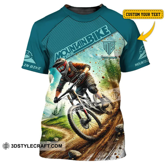 Man Shirt, Custom Name Mountain Bike Shirt, Mountain Bike Lover Hoodie Shirt Polo Long Sleeve Shirt style option 1