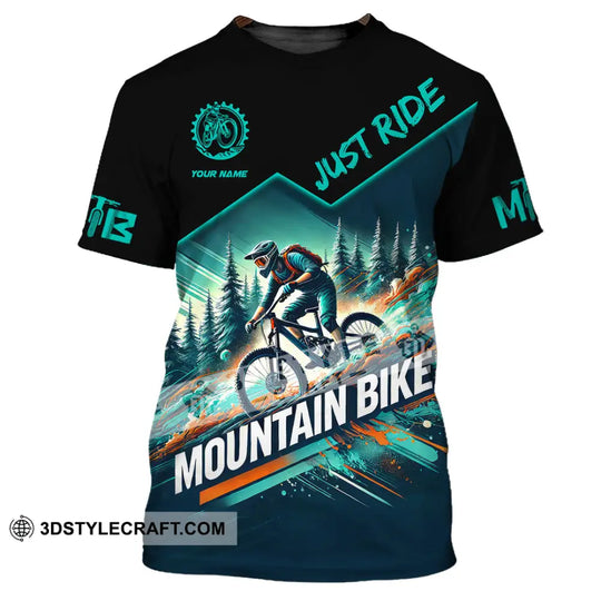 Man Shirt, Custom Name Mountain Bike Shirt, Mountain Bike Lover Hoodie Shirt Polo Long Sleeve Shirt style option 2