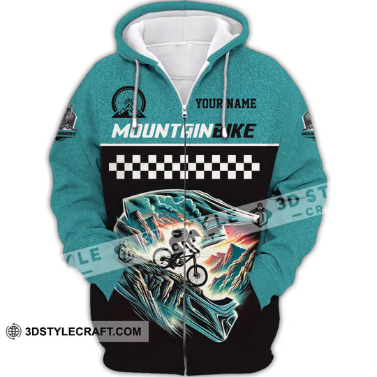 Man Shirt, Custom Name Mountain Bike Shirt, Mountain Bike Lover Hoodie Shirt Polo Long Sleeve Shirt style option 3