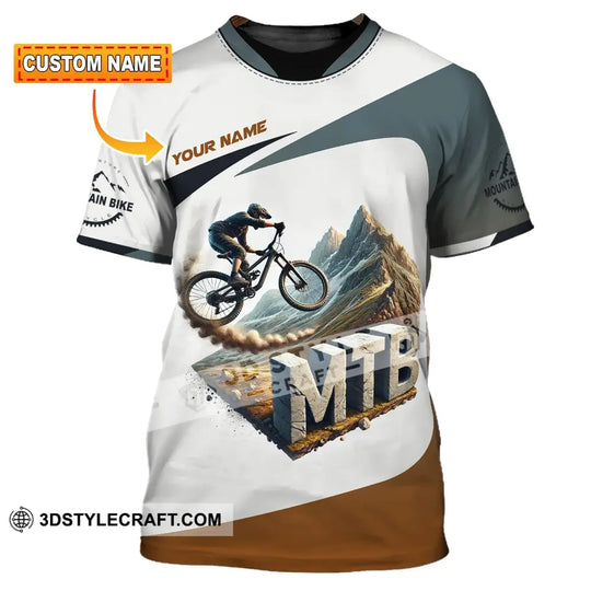 Man Shirt, Custom Name Mountain Bike Shirt, Mountain Bike Lover T-Shirt style option 1