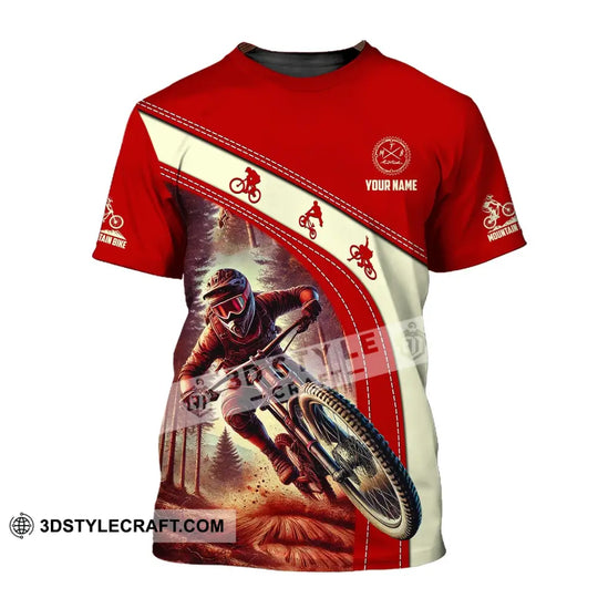 Man Shirt, Custom Name Mountain Bike Shirt, Mountain Bike Polo Long Sleeve, Mountain Bike Gift style option 2
