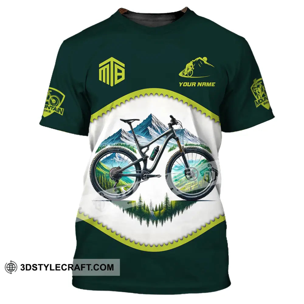 Man Shirt Custom Name Mountain Biker Bike Lover Hoodie Long Sleeve T-Shirt / S T-Shirt