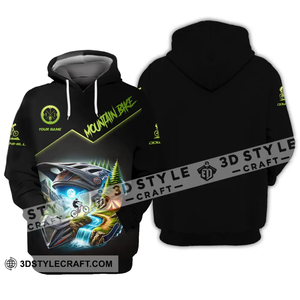 Man Shirt Custom Name Mountain Biker Bike Lover Hoodie Polo Long Sleeve / S T-Shirt
