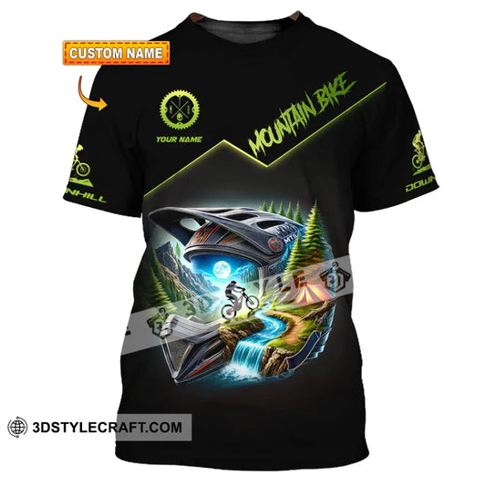 Man Shirt Custom Name Mountain Biker Bike Lover Hoodie Polo Long Sleeve T-Shirt