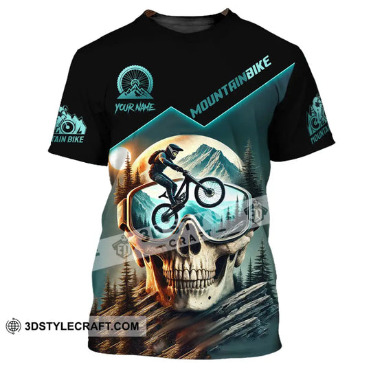 Man Shirt, Custom Name Mountain Biker Shirt, Mountain Bike Lover Hoodie Shirt Polo Long Sleeve Shirt style option 2