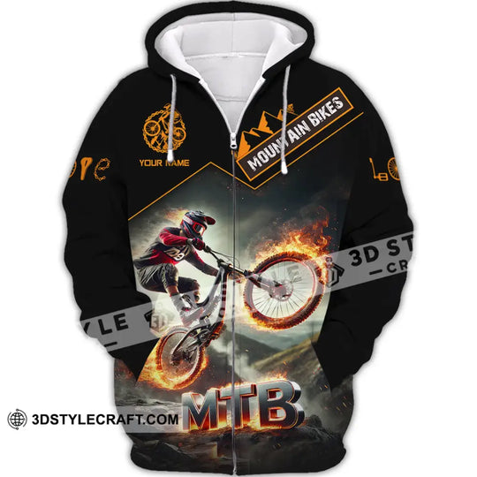 Man Shirt, Custom Name Mountain Biker Shirt, Mountain Bike Lover Hoodie Shirt Polo Long Sleeve Shirt style option 3