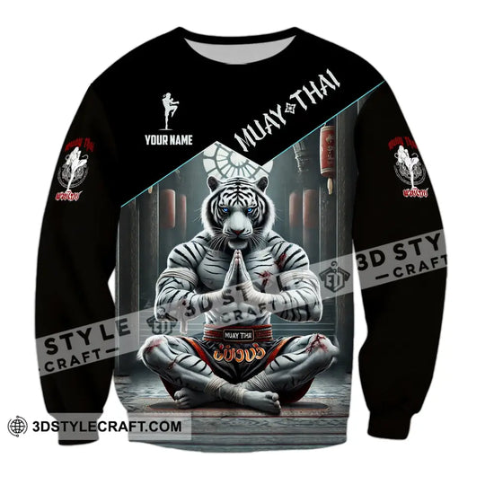 Man Shirt, Custom Name Muay Thai Shirt, Muay Thai Hoodie Polo Long Sleeve Shirt style option 4