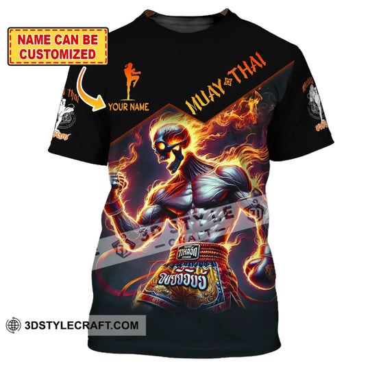 Man Shirt, Custom Name Muay Thai Shirt, Muay Thai Hoodie Polo Long Sleeve Shirt style option 1