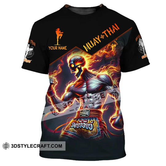 Man Shirt, Custom Name Muay Thai Shirt, Muay Thai Hoodie Polo Long Sleeve Shirt style option 2