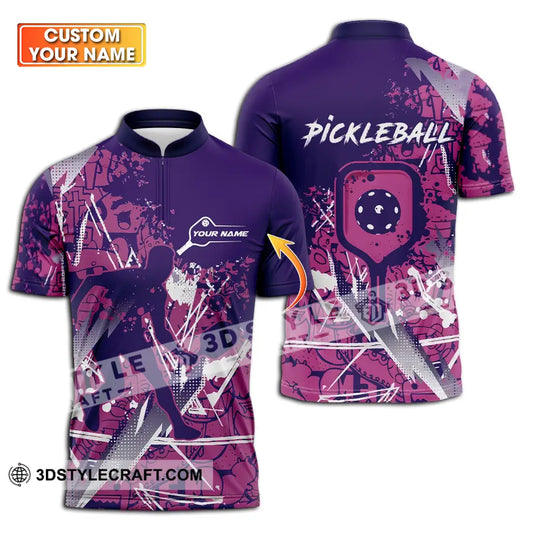Man Shirt - Custom Name Pickleball Shirt style option 1
