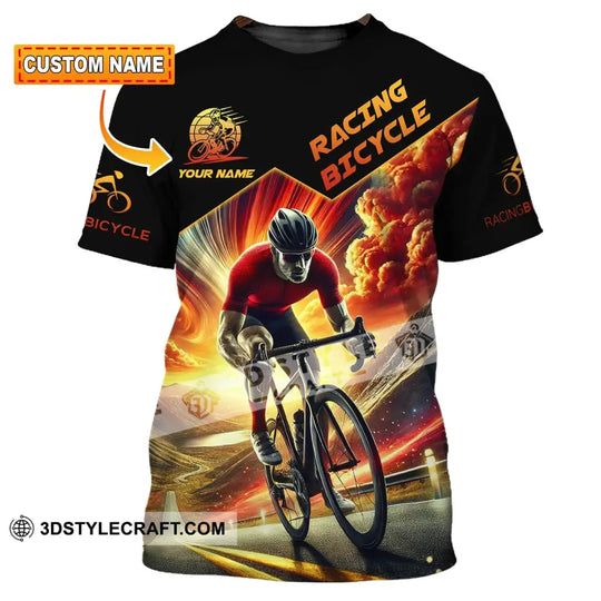Man Shirt, Custom Name Racing Bicycle Shirt,  Racing Bicycle Hoodie Shirt Polo Long Sleeve Shirt style option 1