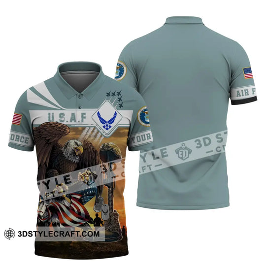 Man Shirt, Custom Name U.S.A.F, Air Forces Shirt, Veteran Shirts, USAF T-Shirt style option 3