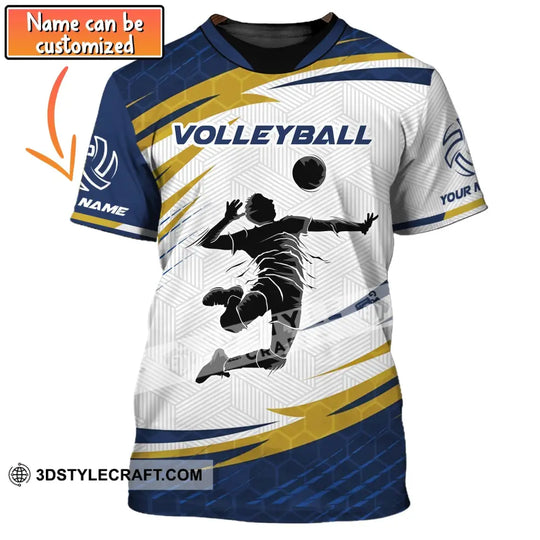 Man Shirt, Custom Name Volleyball T-shirt, Volleyball Shirt, Gift for Volleyball Player style option 1