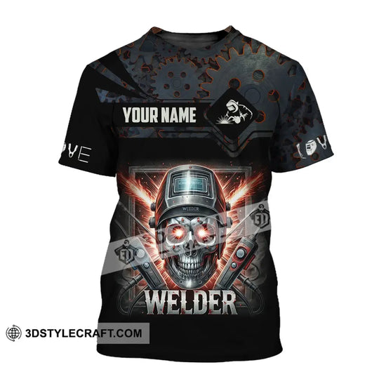 Man Shirt, Custom Name Welder Shirt, Welder Polo Shirt Hoodie Long Sleeve style option 2