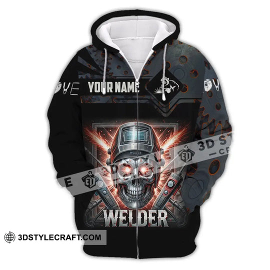 Man Shirt, Custom Name Welder Shirt, Welder Polo Shirt Hoodie Long Sleeve style option 3