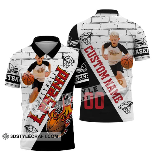 Man Shirt, Custom Photo Name and Number Basketball T-Shirt, Basketball Legend, Gift for Basketball Player style option 4