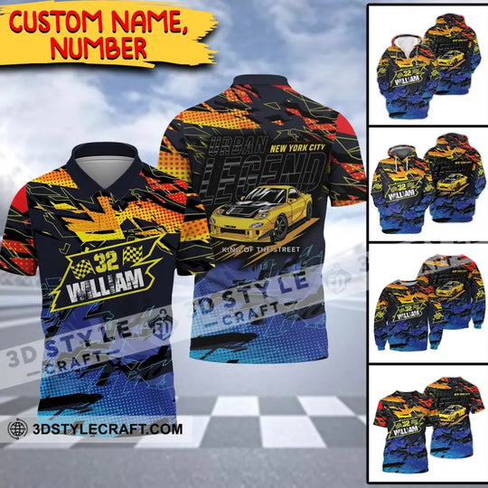 Man Shirt - Custom Racing T-Shirt - Urban Legend - King Of The Street - Shirt for Racing Team style option 2