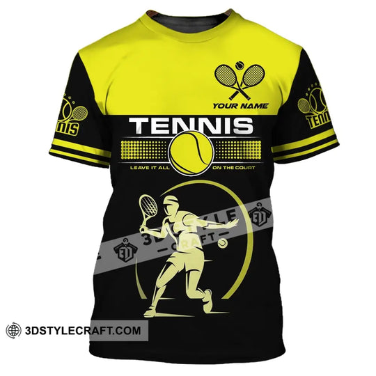 Man Shirt, Tennis Shirt, Leave It All On The Court, Gift for Tennis Player, Tennis Club Shirt, Tennis Gifts style option 2