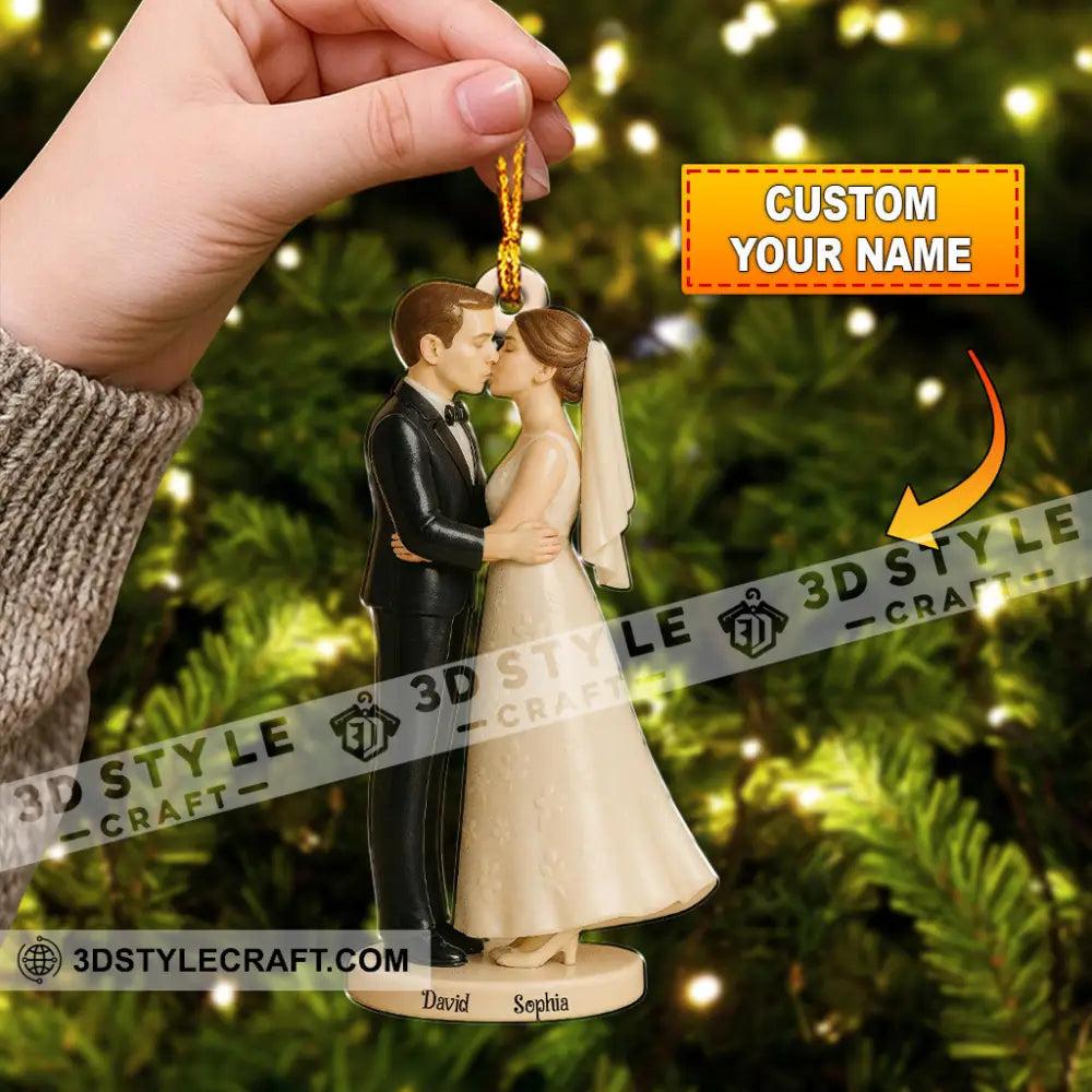 Married Couple Home Decor Christmas Ornament Personalized Ornament 3.54’’ / 1 Ornament Ornament