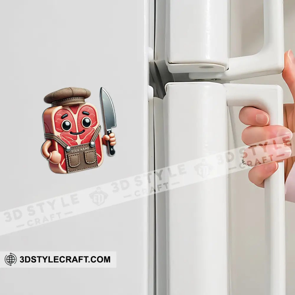Meaty Custom Name - Personalized Fridge Magnet