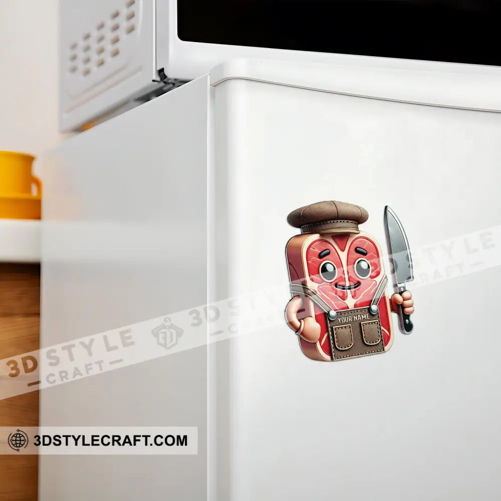 Meaty Custom Name - Personalized Fridge Magnet