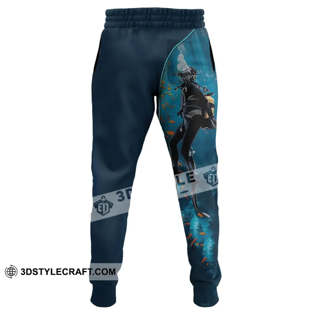 Men Pants - Custom Text Pants Scuba Diving Lover Pants Pants