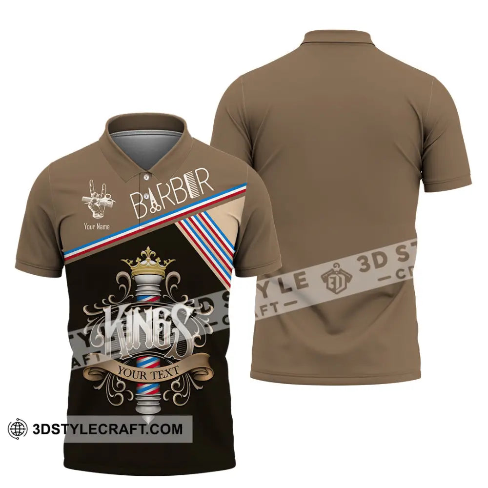 Men Shirt Custom Barber Kings Shirt Polo Shirt / S T shirt