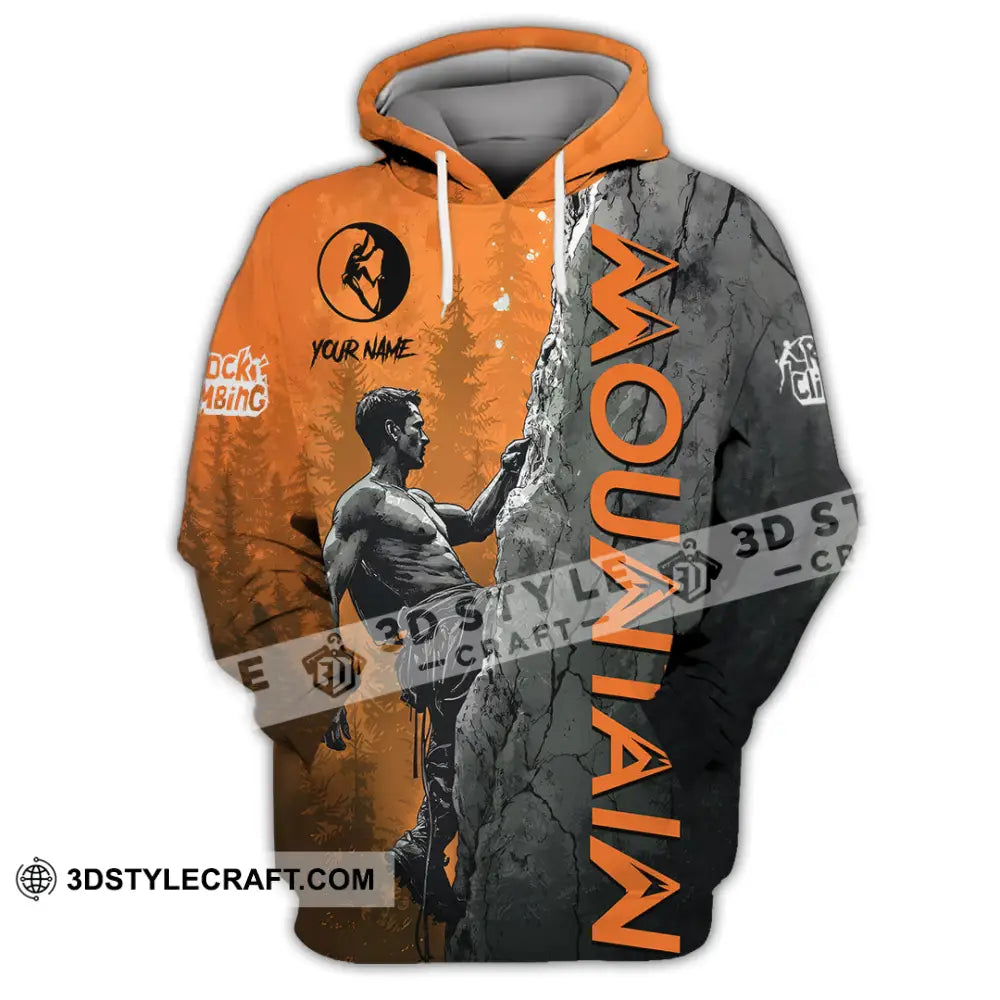 Men Shirt Custom Climbing Mountain Shirt Hoodie / S T shirt