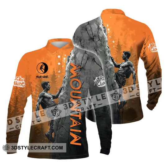 Men Shirt - Custom Climbing Mountain Shirt style option 4