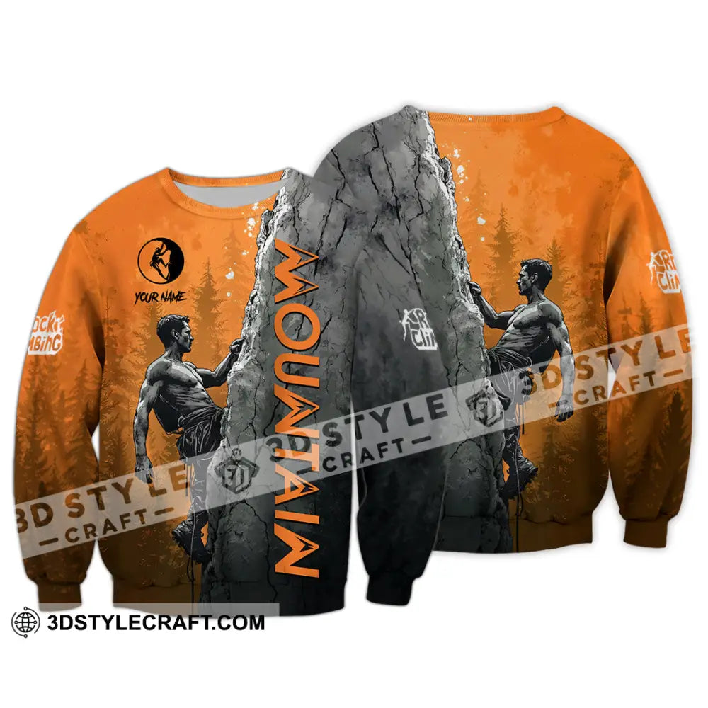 Men Shirt Custom Climbing Mountain Shirt Long Sleeve / S T shirt
