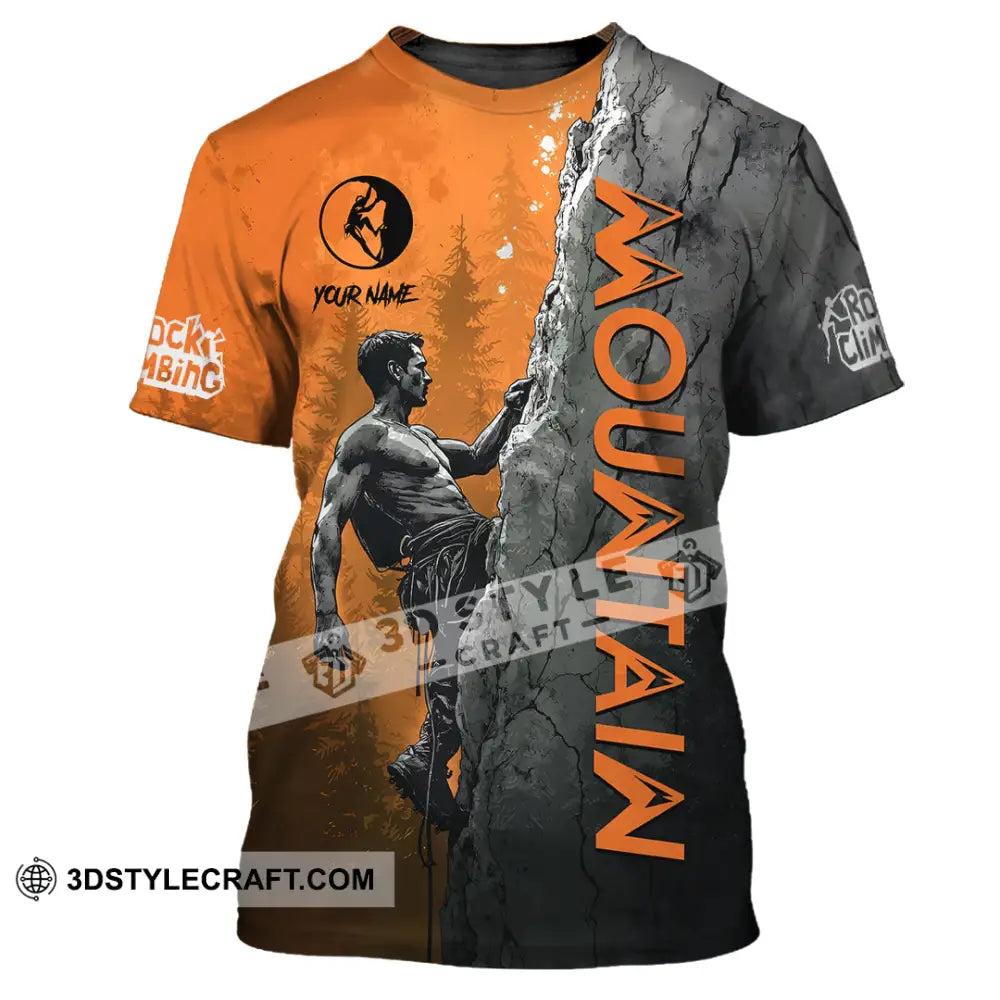 Men Shirt Custom Climbing Mountain Shirt T Shirt / S T shirt