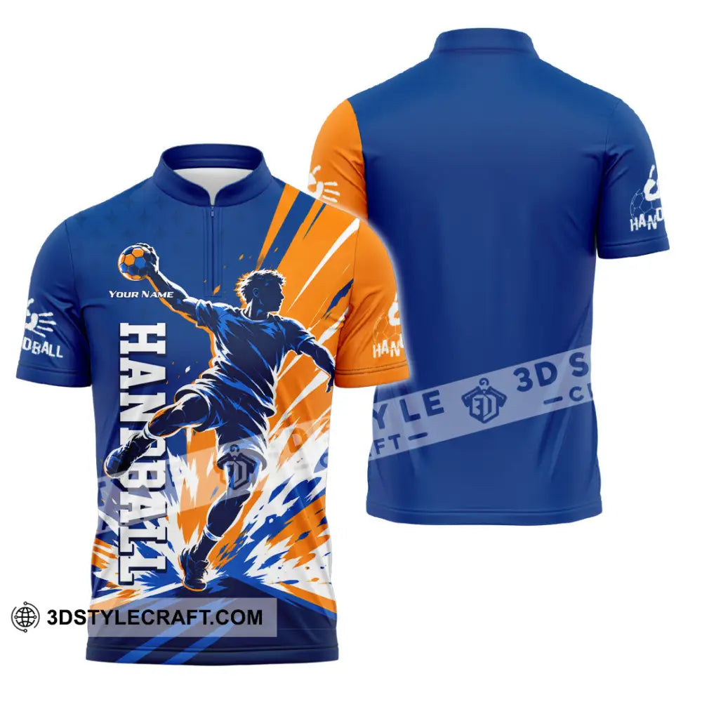 Men Shirt - Custom Handball Shirt - Zipper Polo Shirt / S - T-shirt