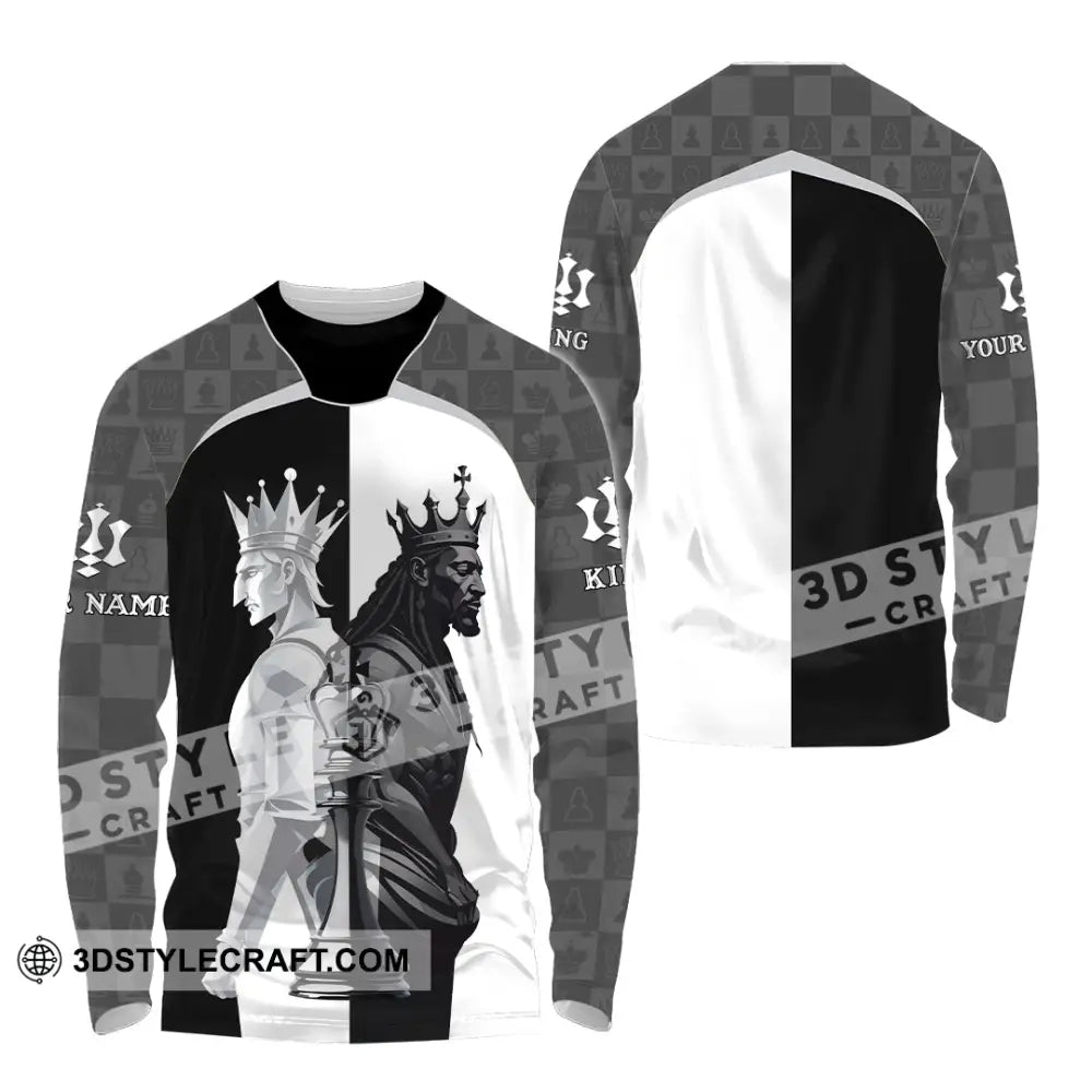 Men Shirt - Custom King Of Chess Shirt Long Sleeve Shirt / S T-shirt