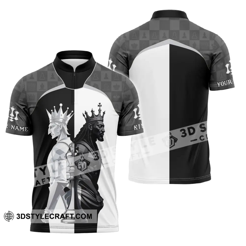 Men Shirt - Custom King Of Chess Shirt Zipper Polo Shirt / S T-shirt