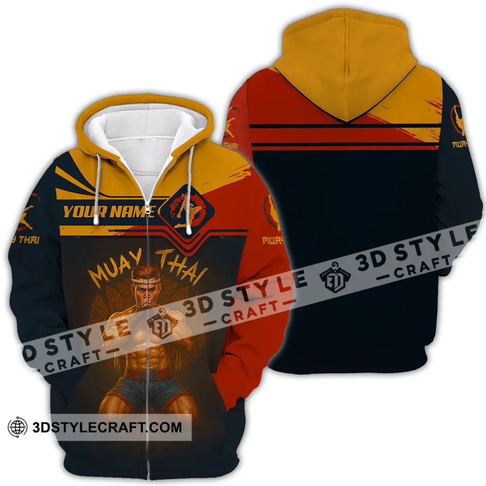 Men Shirt - Custom Let’s Fight Muay Thai Sport Shirt Zipper Hoodie / S T-shirt