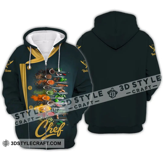 Men Shirt - Custom Name Shirt - Chef Shirt With Cooking Spices style option 4