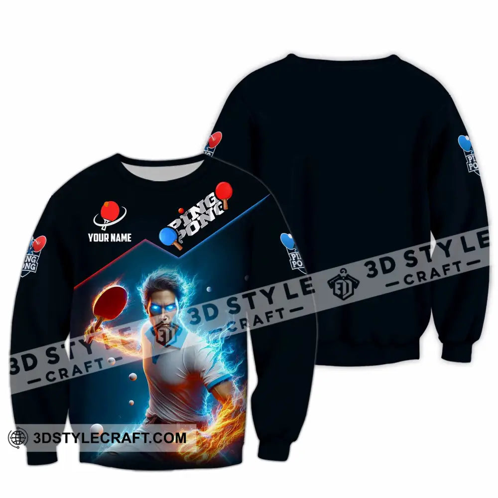 Men Shirt - Custom Ping Pong Lover Shirt Long Sleeve / S T-shirt
