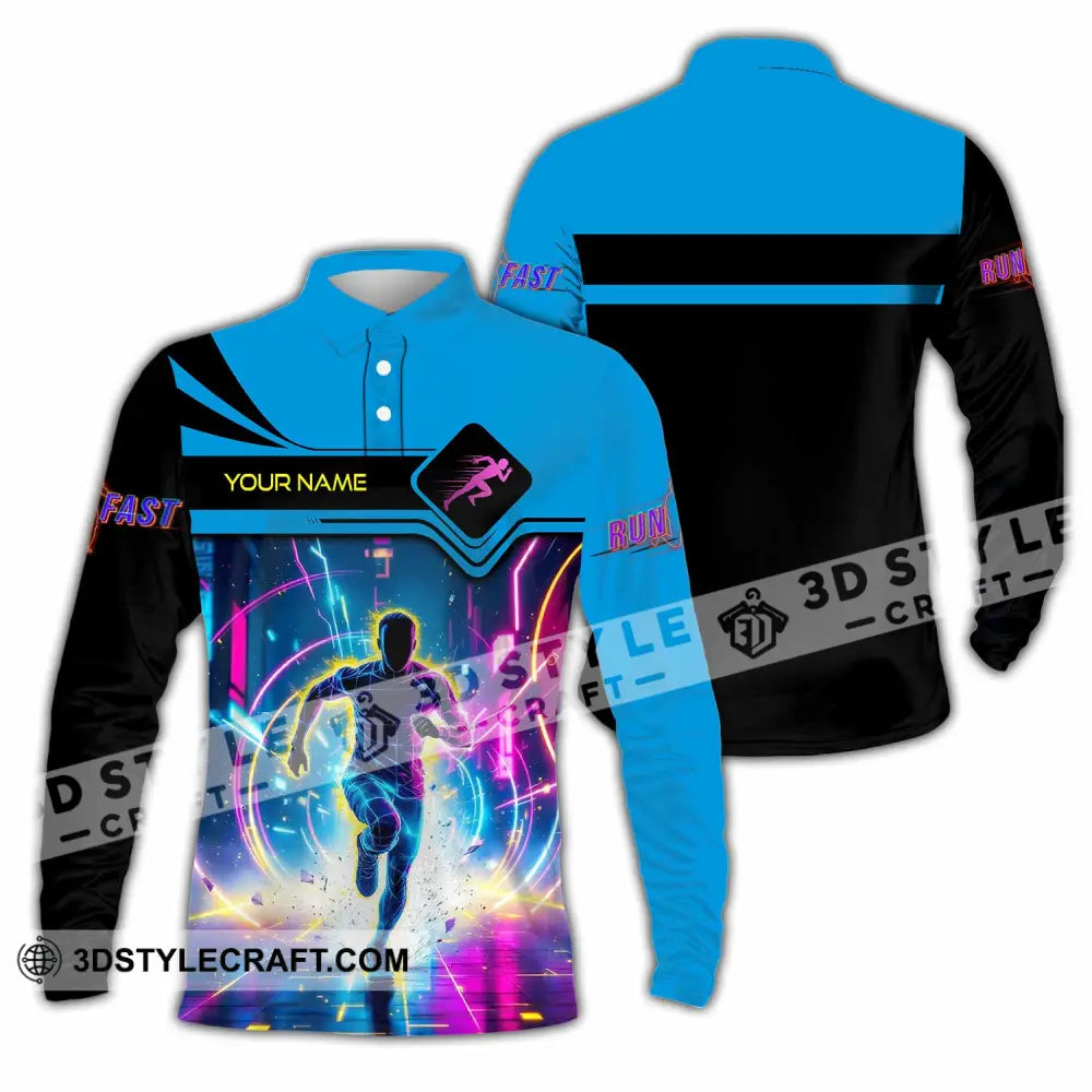 Men Shirt Custom Running Shirt Long Sleeve Polo / S T shirt