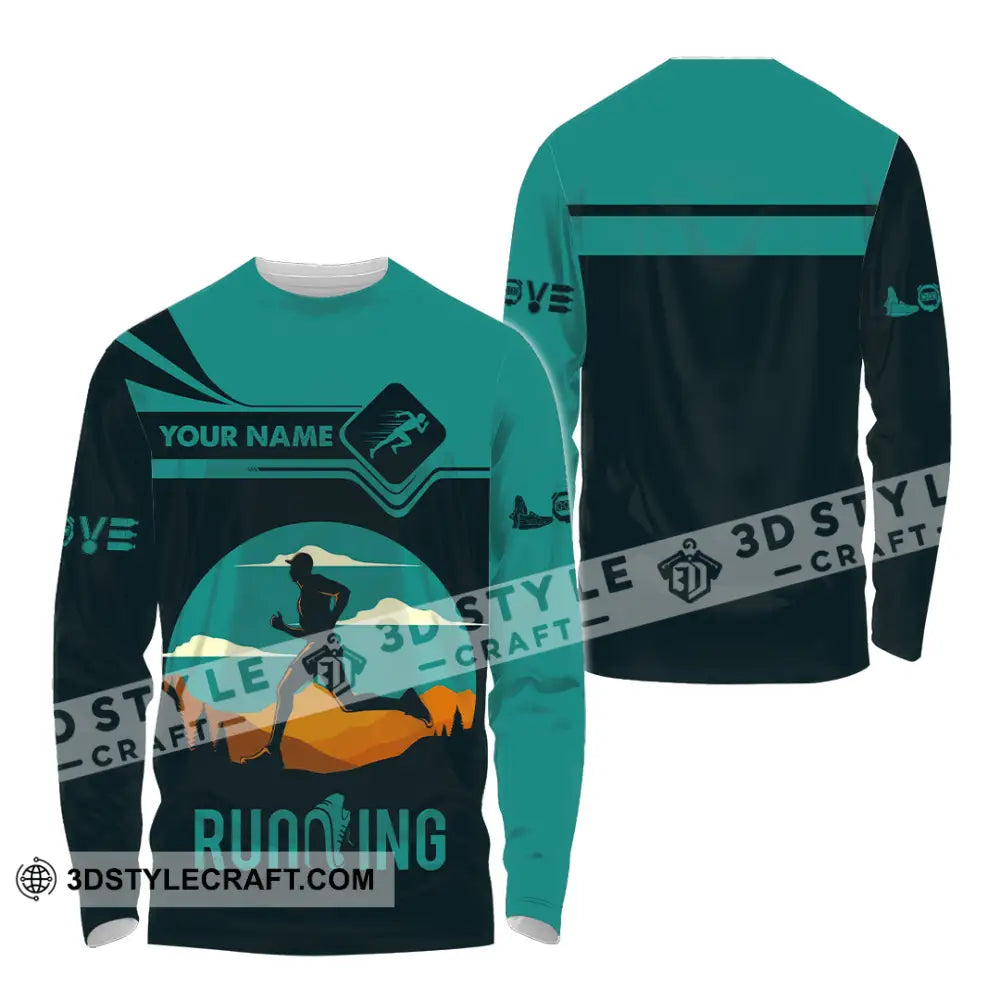 Men Shirt - Custom Running Lover Love Running Shirt Long Sleeve Shirt / S T-shirt