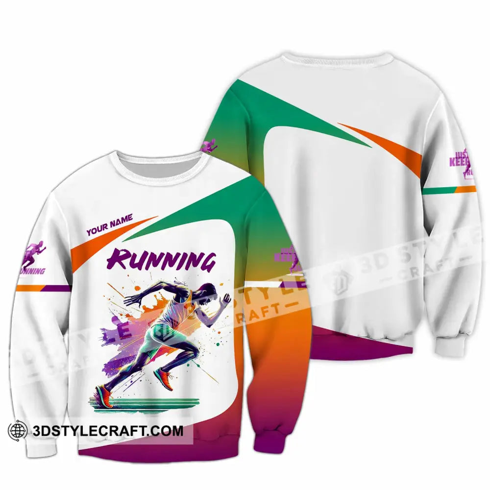 Men Shirt - Custom Running Man Runner Shirt Long Sleeve / S T-shirt