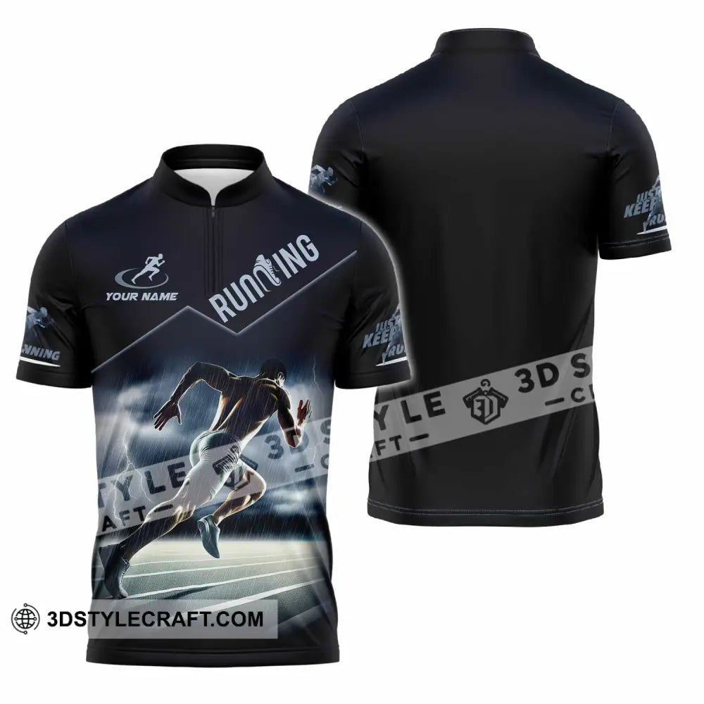 Men Shirt Custom Running Shirt Zipper Polo Shirt / S T shirt