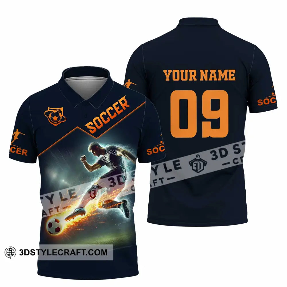 Men Shirt - Custom Soccer Man Soccer Player Shirt Polo Shirt / S T-shirt
