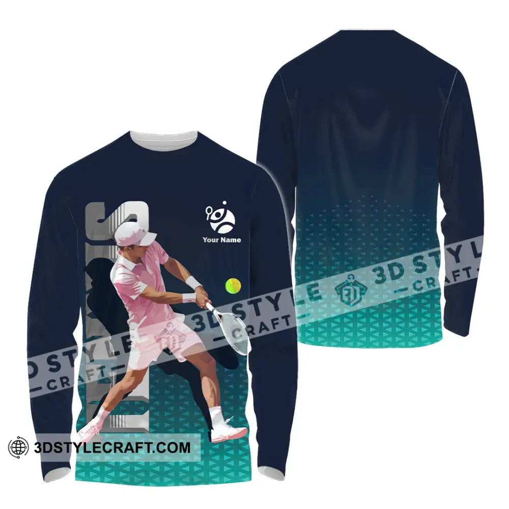 Men Shirt - Custom Tennis 3D Shirt Long Sleeve Shirt / S T-shirt