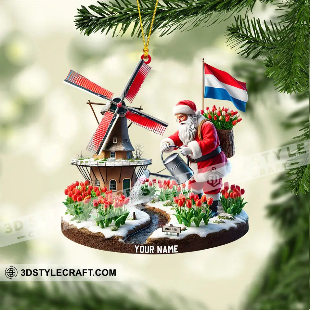 Merry Christmas Netherlands Home Decor Ornament Personalized