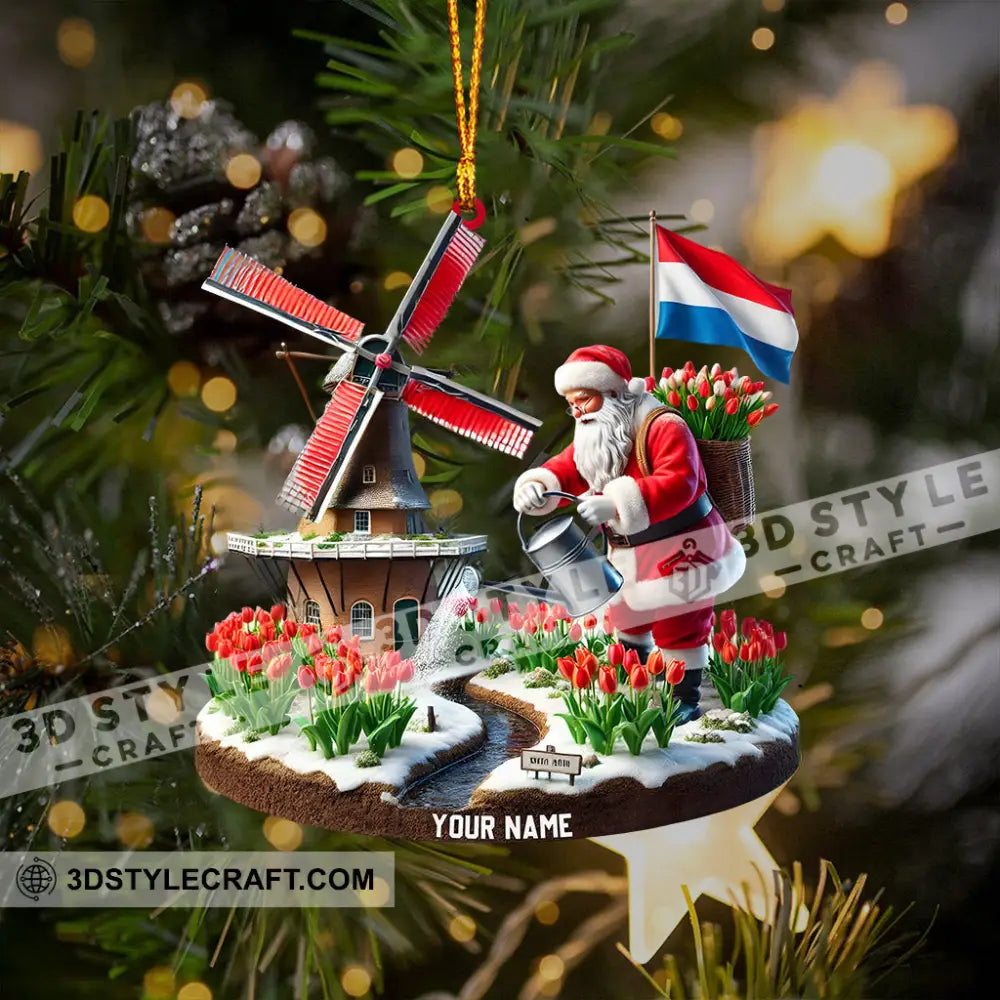 Merry Christmas Netherlands Home Decor Ornament Personalized
