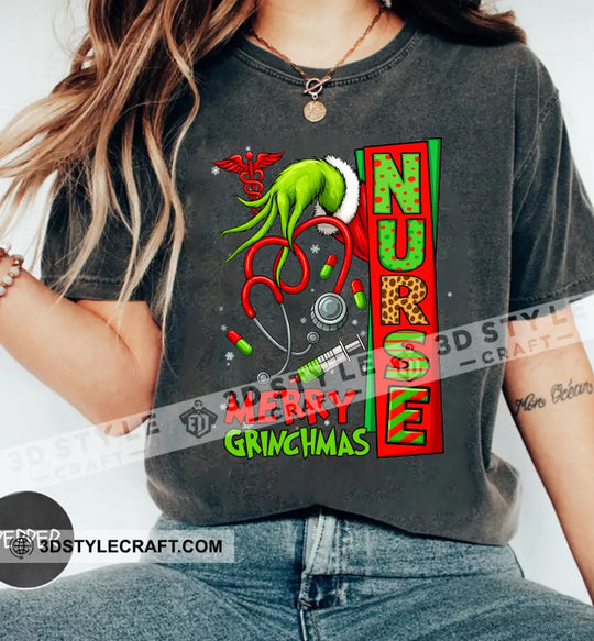 Merry Christmas Nurse, Gift For Christmas T-Shirt style option 3