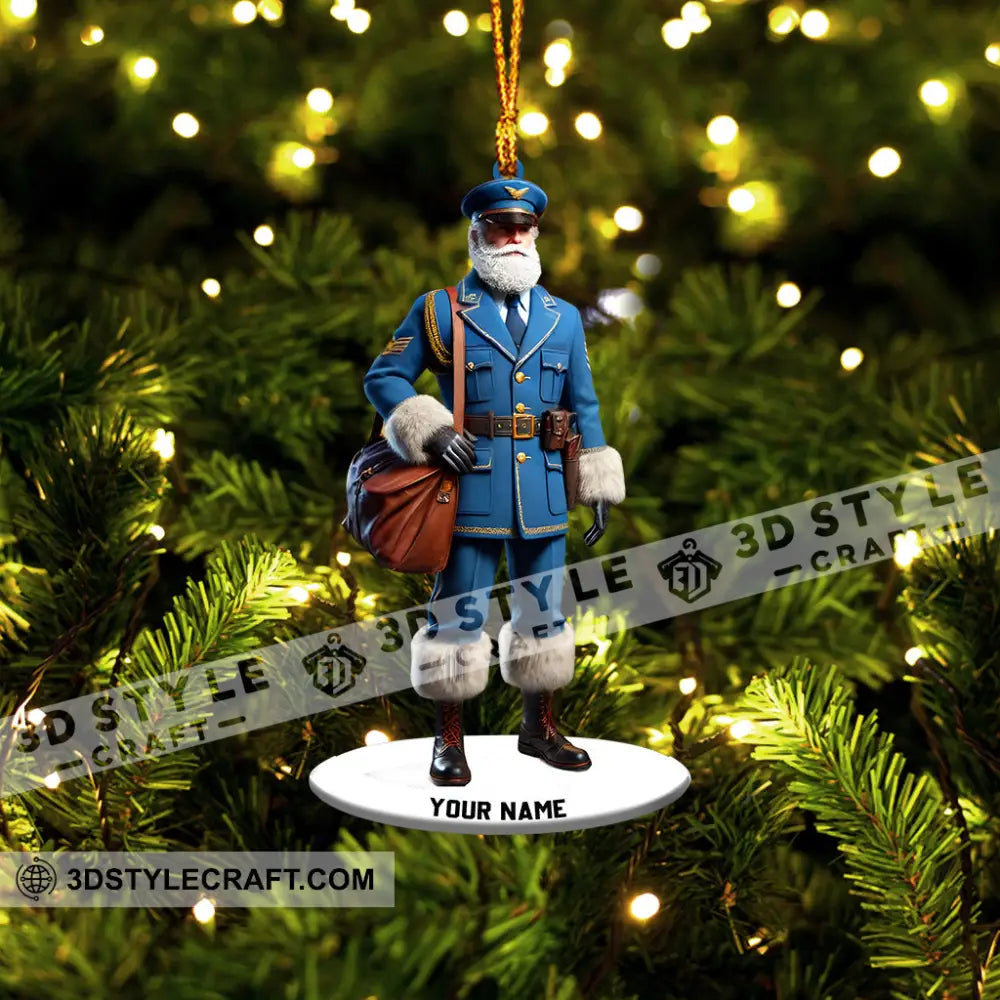 Merry Christmas Santa Captain Home Decor Ornament Personalized